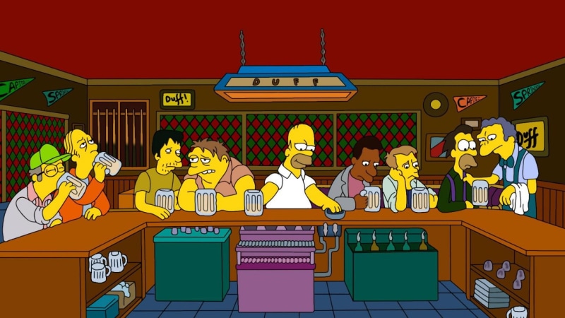 cartoon/comic, hd, homer, bar, 1080P, the, simpsons