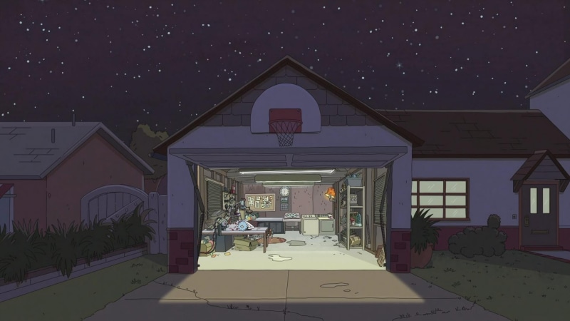residential district, Rick Sanchez, building, fan art, Rick and Morty, no people, built structure, religion, brown, 1080P, garage, architecture, plant