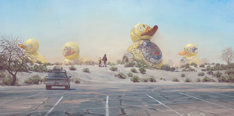 2K, futuristic, artwork, Simon Stålenhag, science fiction