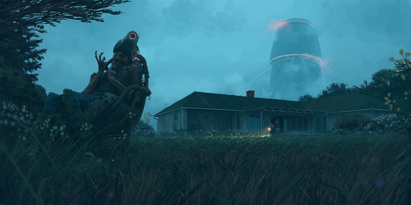 science fiction, 2K, futuristic, Simon Stålenhag, artwork