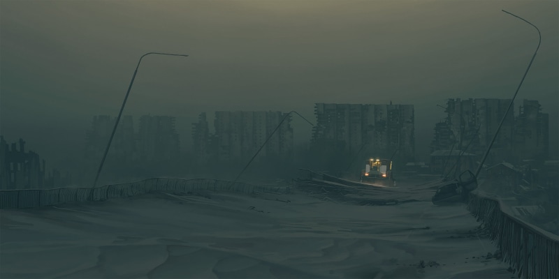 Simon Stålenhag, futuristic, artwork, science fiction, 2K