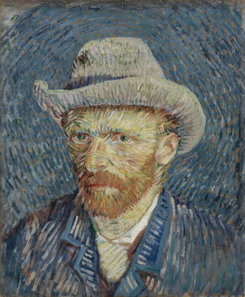 self portraits, Vincent van Gogh, craft, close-up, creativity, art and craft, day, backgrounds, painting, oil painting, pattern, textured, brown, representation