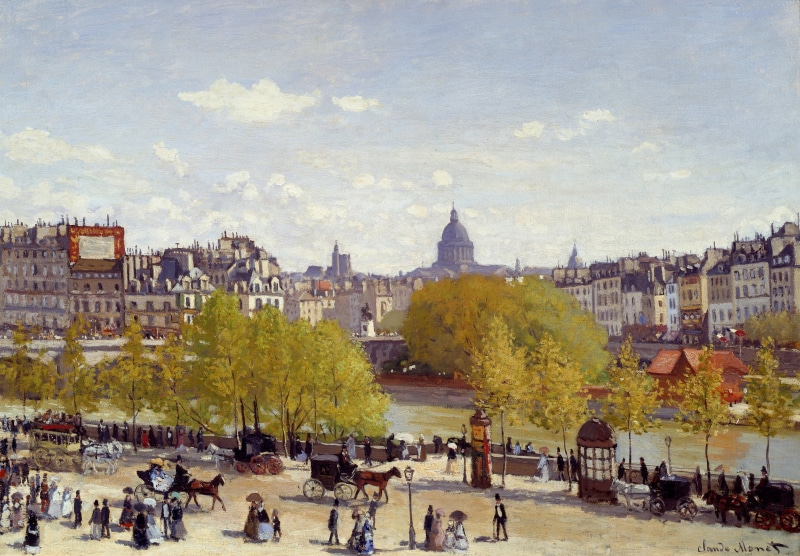 architecture, street, cityscape, cloud - sky, palace, city, people, cultures, europe, famous Place, painting, tourist, building, sky, history, 1867, 2K