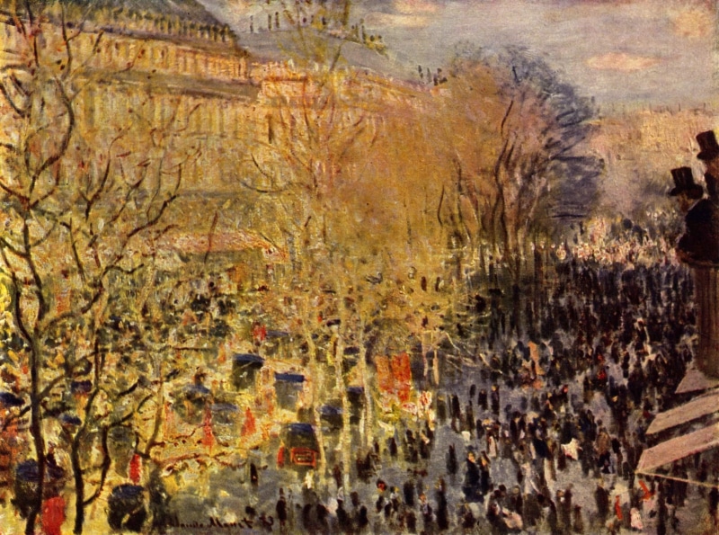 painted, cool, paris, capucines, colored, colorful, carnaval, picture, beautiful, other, 1080P, house, monet, museum, boulevard, des, landscape