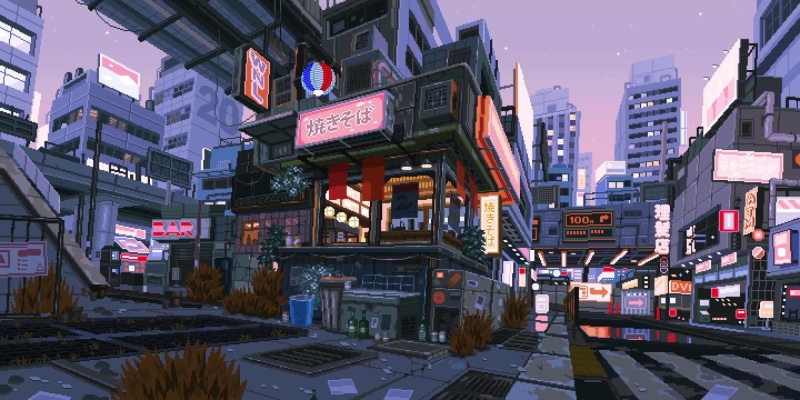waneella, andlt;aestheticandgt;, pixel art, city, 1080P, town