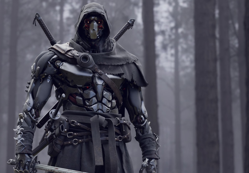 Robot, 1080P, Sci Fi, Samurai, Warrior