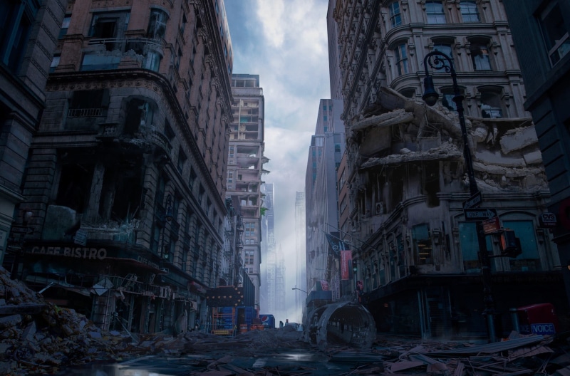 City, 1080P, Sci Fi, Building, Street, Post Apocalyptic