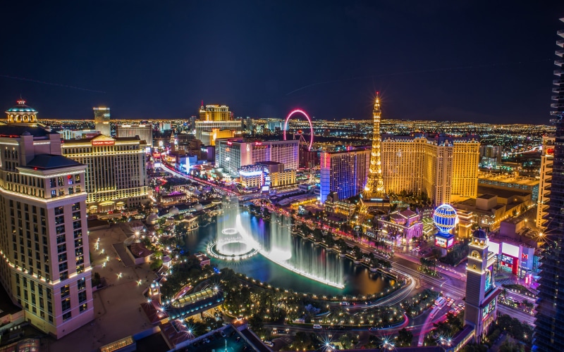 air, skyscraper, nevada, landscape, building exterior, north, america, high angle view, built structure, water, architecture, travel destinations, city