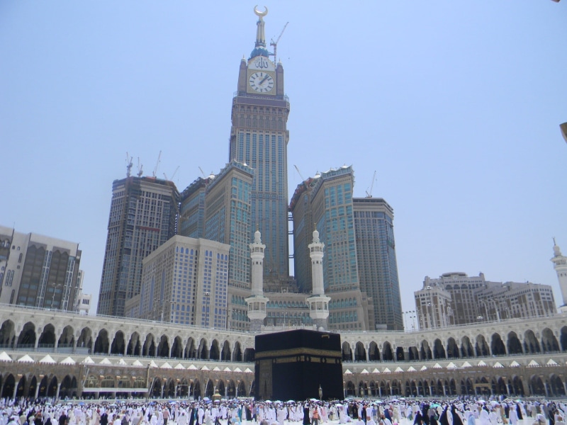Mecca, corporate, building, city, architecture, spire, kaaba, development, travel destinations, Hotel, group of people, sky, urban Scene, clear sky, vacation