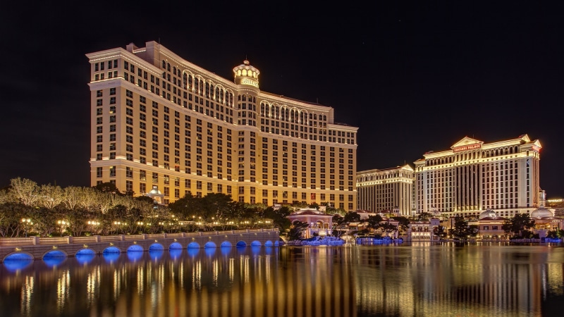HD, hotel, Night, las, Nevada, vegas, Las Vegas, bellagio, 1080P