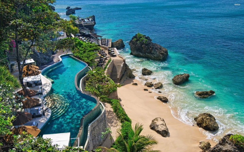 Ayana, Hotel, beaches, asia, Spa, Beach, Bali, 2K, Indonesia, 2880x1800, Resort