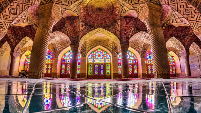 spirituality, history, the past, building, arches, ceiling, religion, pink mosque, asia, chapel, building exterior, reflection, place of worship, reflected