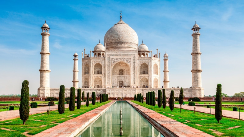 wonders of the world, india, historic site, sky, unesco world heritage site, taj mahal, mausoleum, tourism, 4K, asia, monument, 7 wonders of world, ancient history