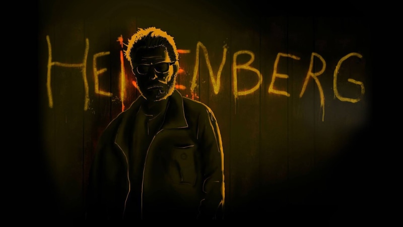 Walter White, Heisenberg, graffiti, Breaking Bad, drawing, 1080P, Brian Cranston