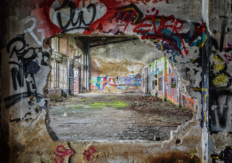 ruined, decay, shard, art and craft, shot, break up, weathered, wall - building feature, ruin, abandoned, mood, mural, building, no people, broken, messy