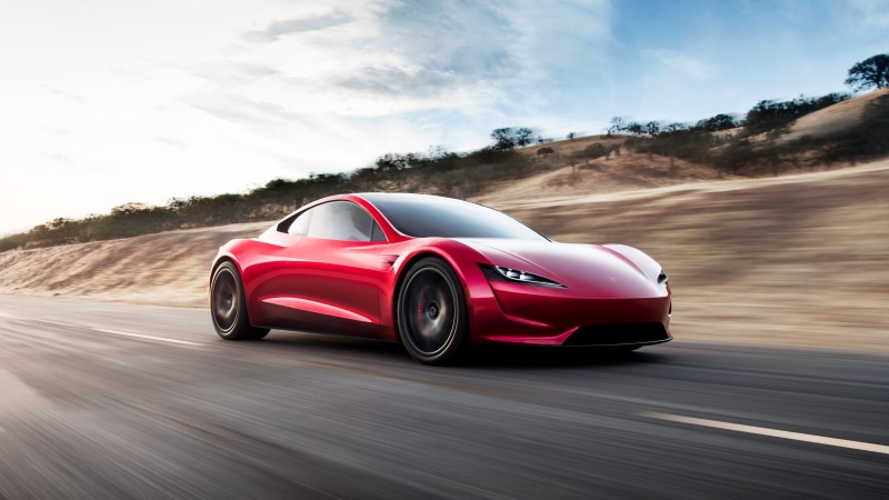 supercars, Tesla Motors, car, Tesla Roadster, sports car, 4K, electric car