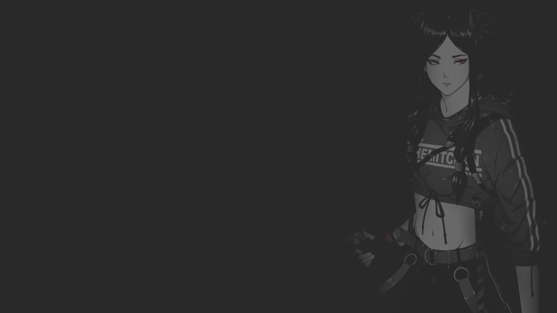 urban, 1080P, samurai, dark background, monochrome, uniform, anime, anime girls, illustration, cyberpunk, fan art, sword, minimalism, katana, original characters