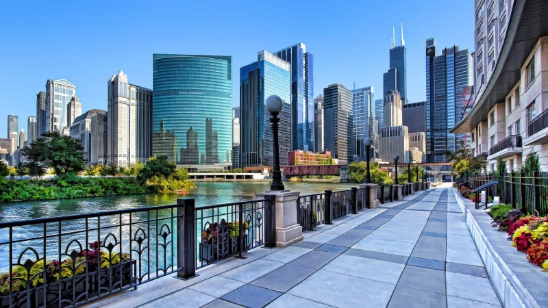 nature, skyscraper, cityscape, urban skyline, railing, city, residential district, 1080P, metropolis, landscape, modern, tall - high, built structure