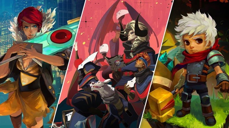 Bastion, Transistor, Pyre, 1080P, video games, Red (Transistor)