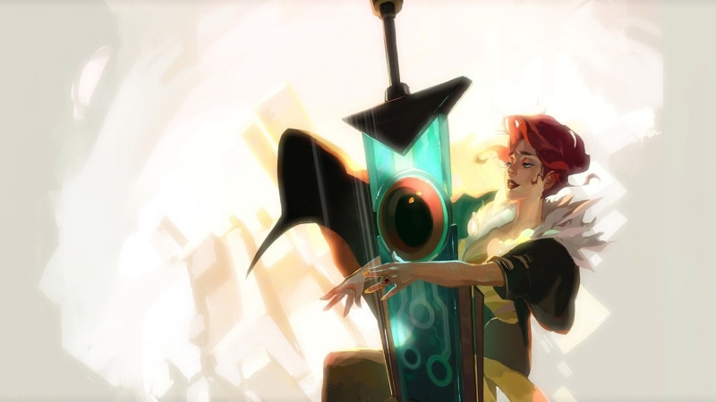 science fiction, hairstyle, celebration, lifestyles, costume, one person, standing, Red (Transistor), mid adult, holding, adult, three quarter length, fashion