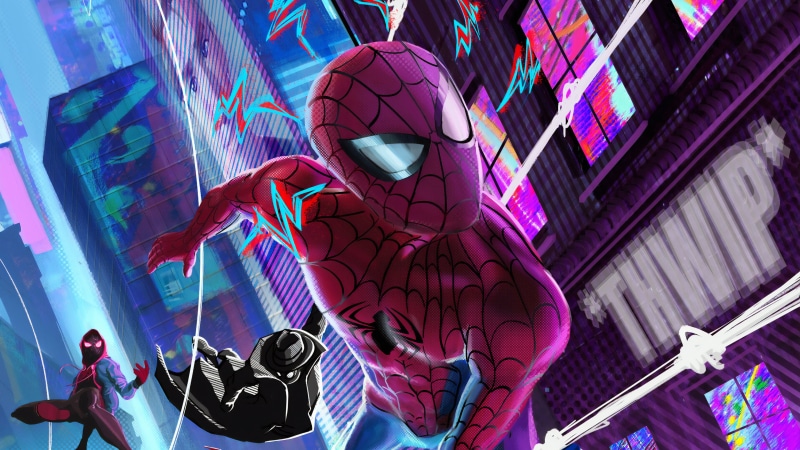 Spider-Man: Into The Spider-Verse, Marvel Comics, 4K, Miles Morales, Spider-Man, Movie, Spider-Man Noir