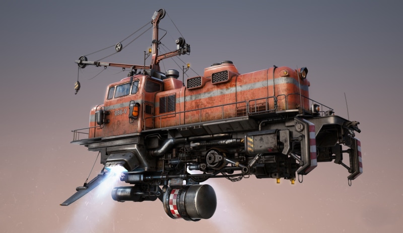 digital art, diesel locomotive, artwork, dieselpunk, steampunk airship, dieselpunk airship, simple background, pipes, drawing, CGI, flying, 1080P, vehicle