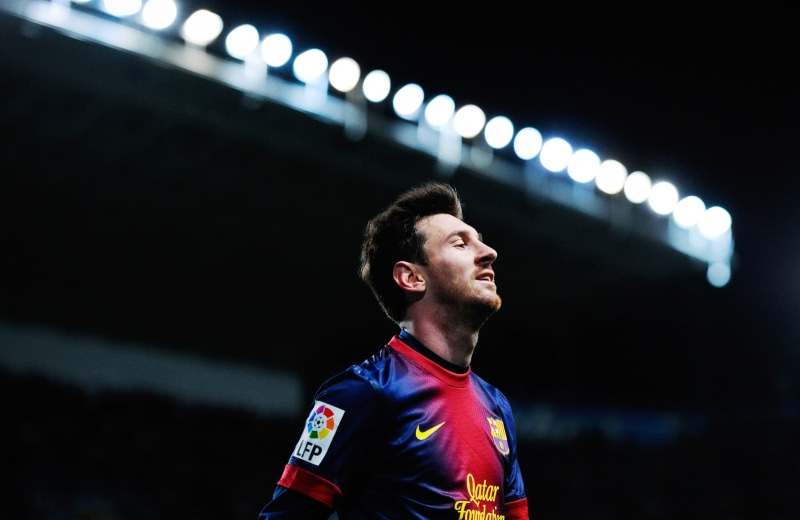 sport, club, form, player, soccer, illuminated, young adult, sportsman, 1080P, match - sport, focus on foreground, looking, Lionel Messi, contemplation