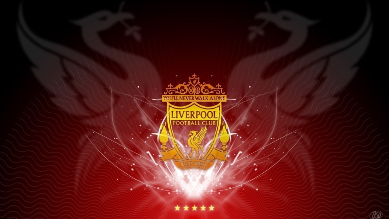 text, no people, sign, indoors, black background, symbol, liverpool, football, logo, red, 1080P, computer Graphic, night, event, light - Natural Phenomenon