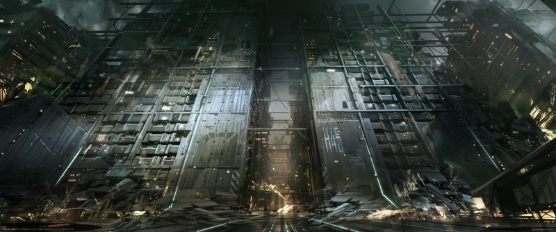 street, cyberpunk, development, city, illuminated, land vehicle, Video Game Art, building exterior, building, skyscraper, no people, car, video games, ultrawide