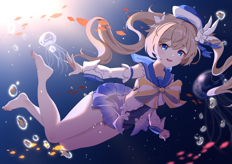 barbara (genshin impact), anime, Genshin Impact, anime girls, Huang Cheng Yu, 4K