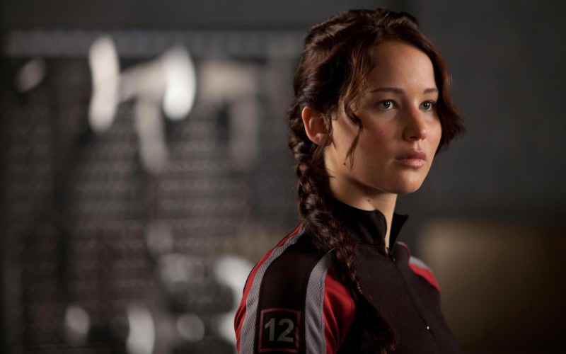 jennifer, brunettes, movies, katniss, women, everdeen, hunger, games, the hunger games, katniss everdeen, jennifer lawrence, 2K, lawrence, braids, actresses