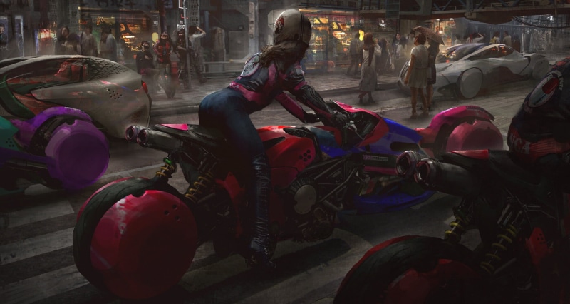 720P, futuristic, science fiction, digital art, Eddie Mendoza, women