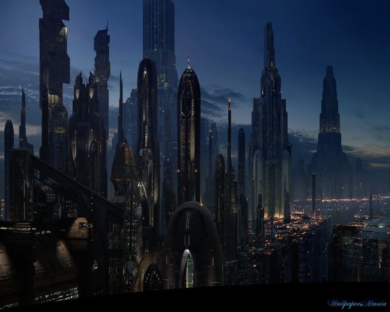 city, travel destinations, Star Wars, nature, science fiction, office building exterior, skyscraper, architecture, building, 720P, cityscape, sky, tall - high