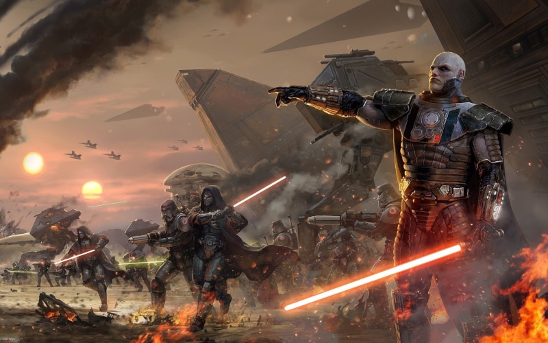 artwork, republic, star, darth, 2K, sith, coruscant, wars, malgus, lightsabers