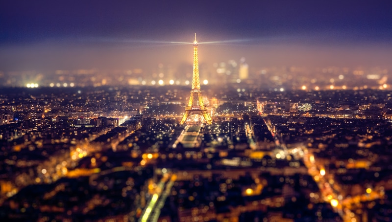 office building exterior, traffic, tall - High, Eiffel Tower, tower, light - Natural Phenomenon, france, travel, architecture, skyscraper, urban Scene