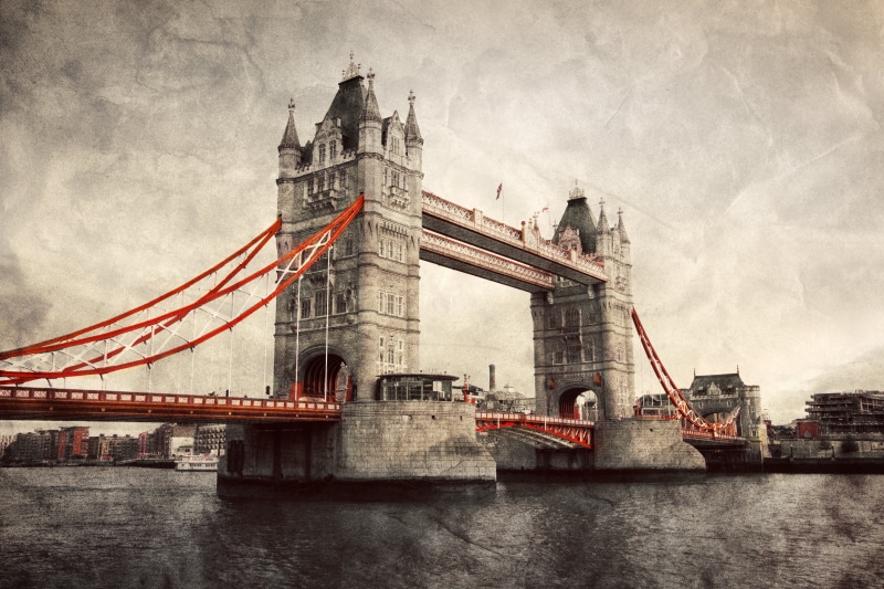 europe, drawbridge, black And White, building Exterior, uK, suspension Bridge, textured effect, tower of London, transportation, built Structure, cloud - Sky