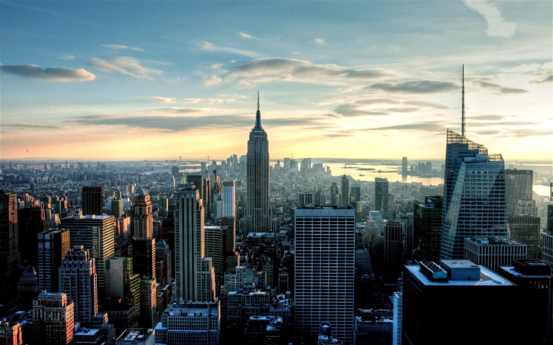 urban, sky, travel destinations, architecture, building exterior, financial district, empire, tower, cityscape, office building exterior, modern, New York City