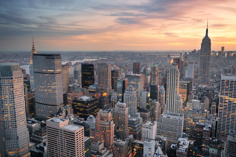 area, buildings, new, sunset, building exterior, financial district, building, tourism, cloud - sky, spire, Empire State Building, urban, built structure