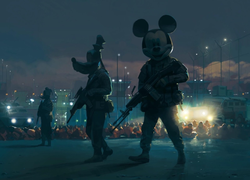Goofy, 1080P, gun, Donald Duck, Mickey Mouse, Disney
