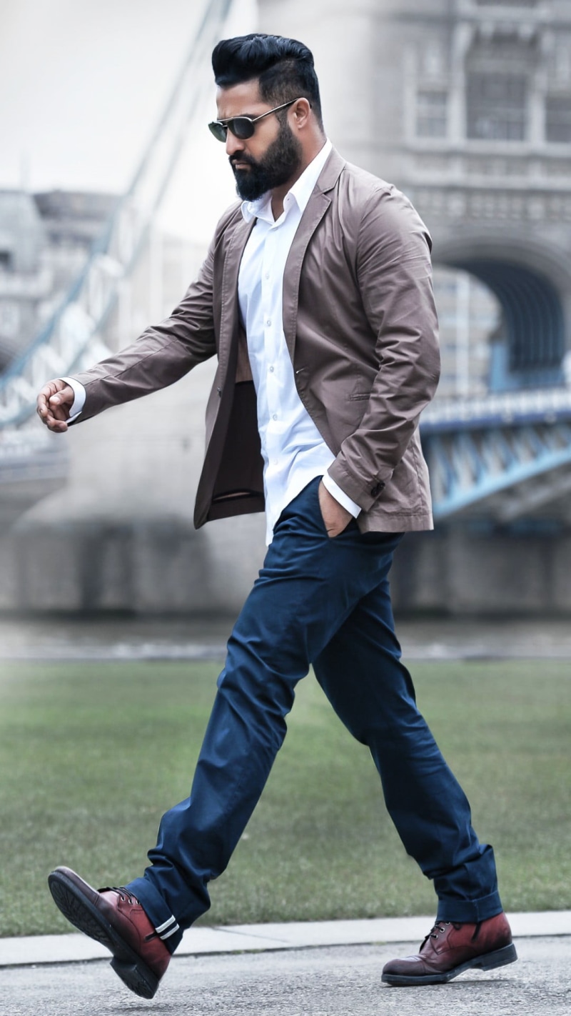 jacket, brown, look, city life, businessman, prematho, s, handsome, young adult, first, city, men, business person, ntr, one person, Movies, clothing, business