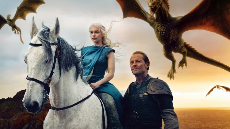 working animal, mammal, nature, men, riding, 1080P, Daenerys Targaryen, thrones, bonding, outdoors, emotion, herbivorous, dragon, horse, pets