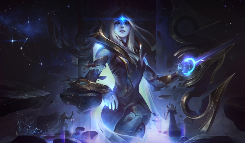 Ashe, Space, LoL, 4K, Cosmic, Art, Stars, Artwork, Queen, Splash, League Of Legends, Ash