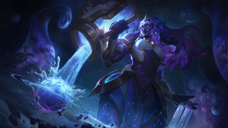 Invoker, Cosmic Break, space, galaxy, Illaoi, Riot Games, League of Legends, 8K, stars