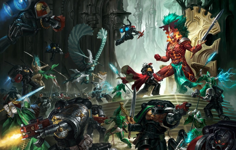 Avatar of Khaine, space Marines, xenos, Avatar Chana, Eldar, Warhammer, Warhammer 40 000, Xenoy, Deathwatch, 1080P, Death Watch