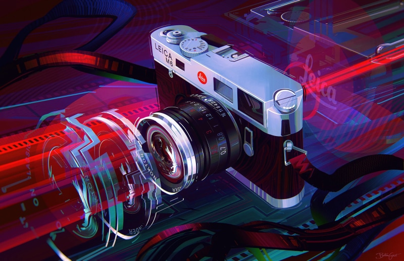 ArtStation, artwork, lens, wires, camera, Bastien Grivet, 1080P, digital art