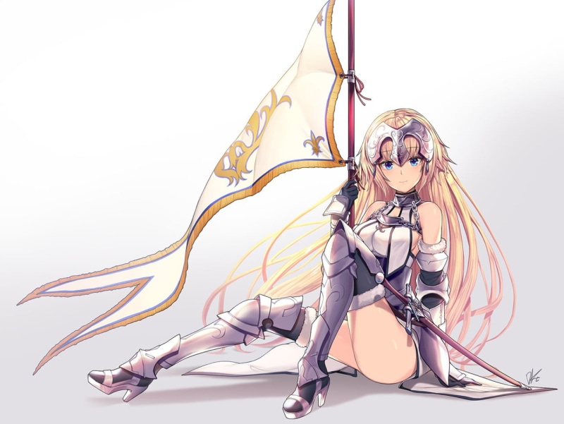 spear, technology, character, Fate/Grand Order, adult, Jeanne dArc, sword, full length, indoors, human body part, hair, 720P, fashion, anime girls, young adult
