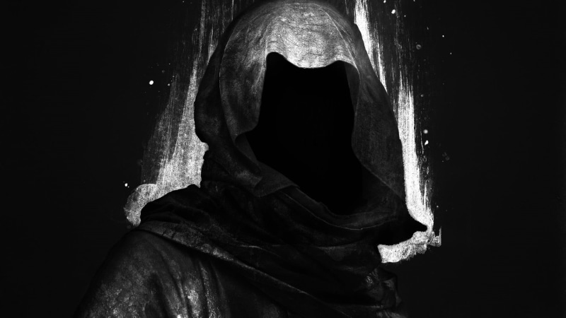 day, nature, body part, Grim Reaper, solid, grayscale, close-up, digital art, 1080P, hoods, photography, architecture, dark, sculpture, representation