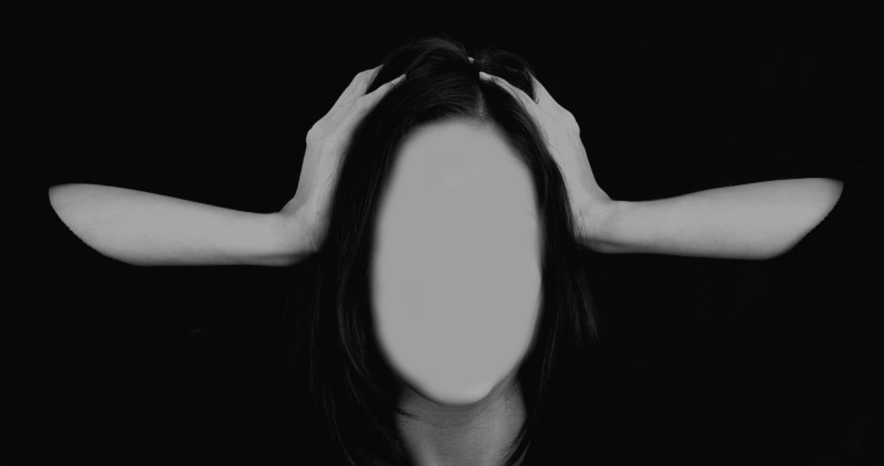 4K, subconscious mind, face, perception, person, young adult, awareness, hairstyle, psychology, depression - sadness, body part, headache, shame, understanding
