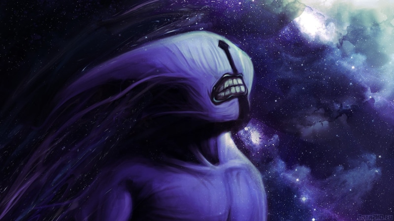 abstract, space, sea, purple, Darkterror, nature, Art, astronomy, fantasy, motion, mystery, no people, star - space, multi colored, Faceless void, Dota 2