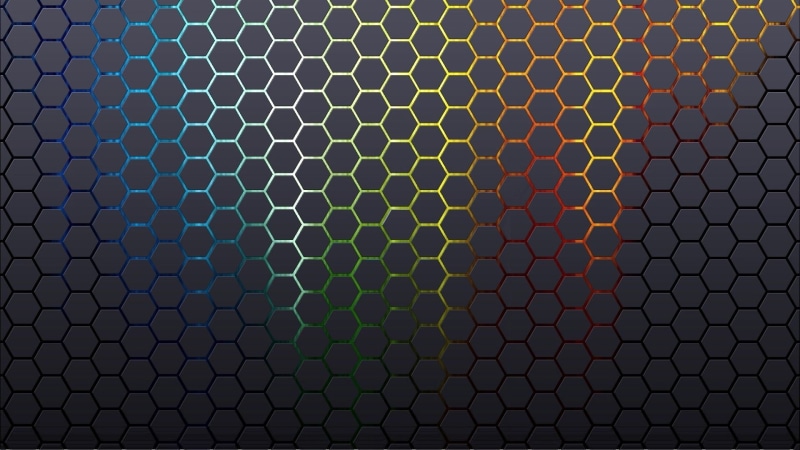 3D, hexagon, abstract, 1080P